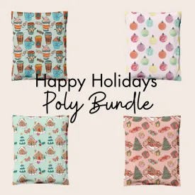 10x13 Happy Holidays Sample Pack Designer Poly Mailers Shipping Envelopes Premium Printed Bags