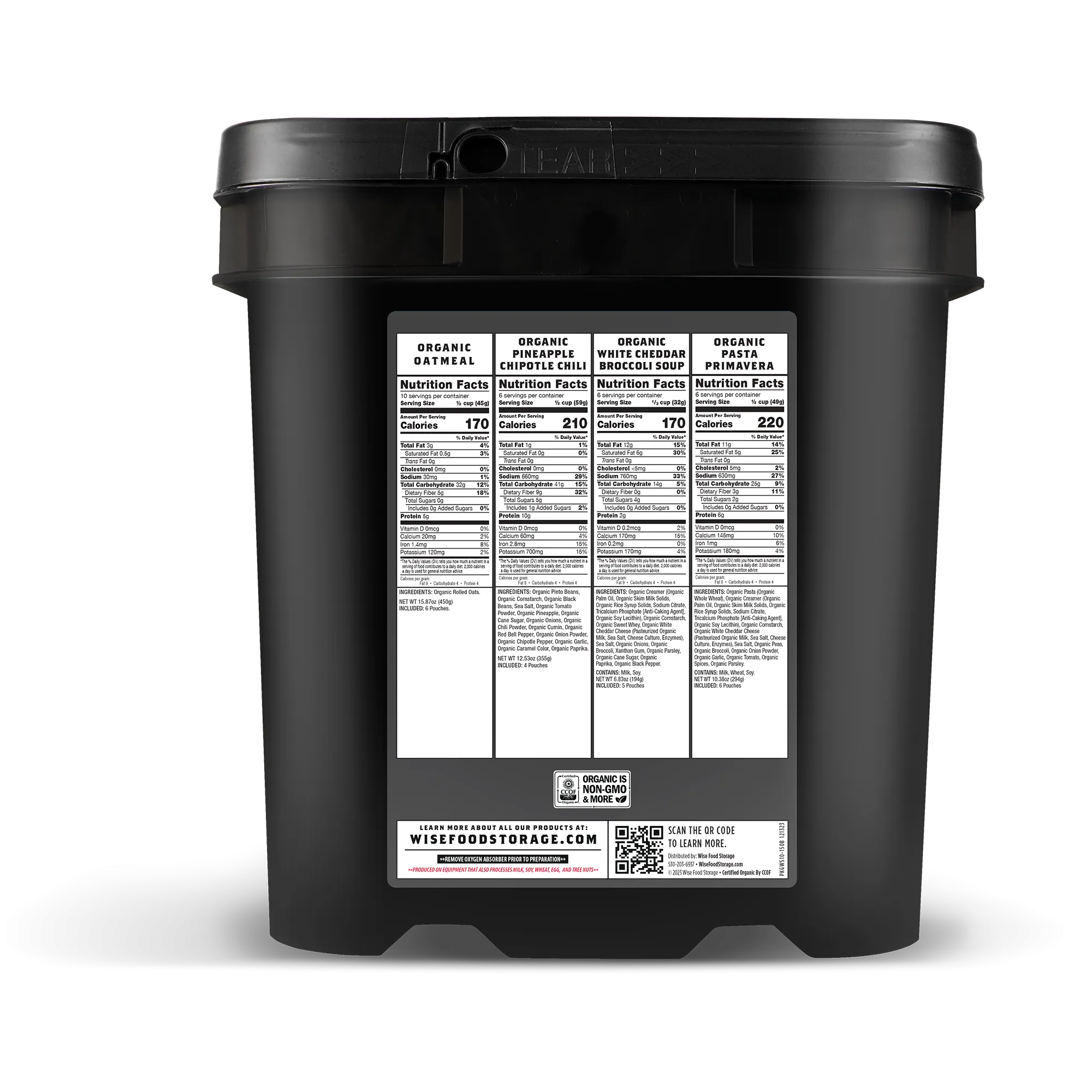 150 Serving Organic Bucket