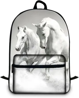 16.5 inch Horse Laptop Backpack Children School Bookbags High Class Back Pack