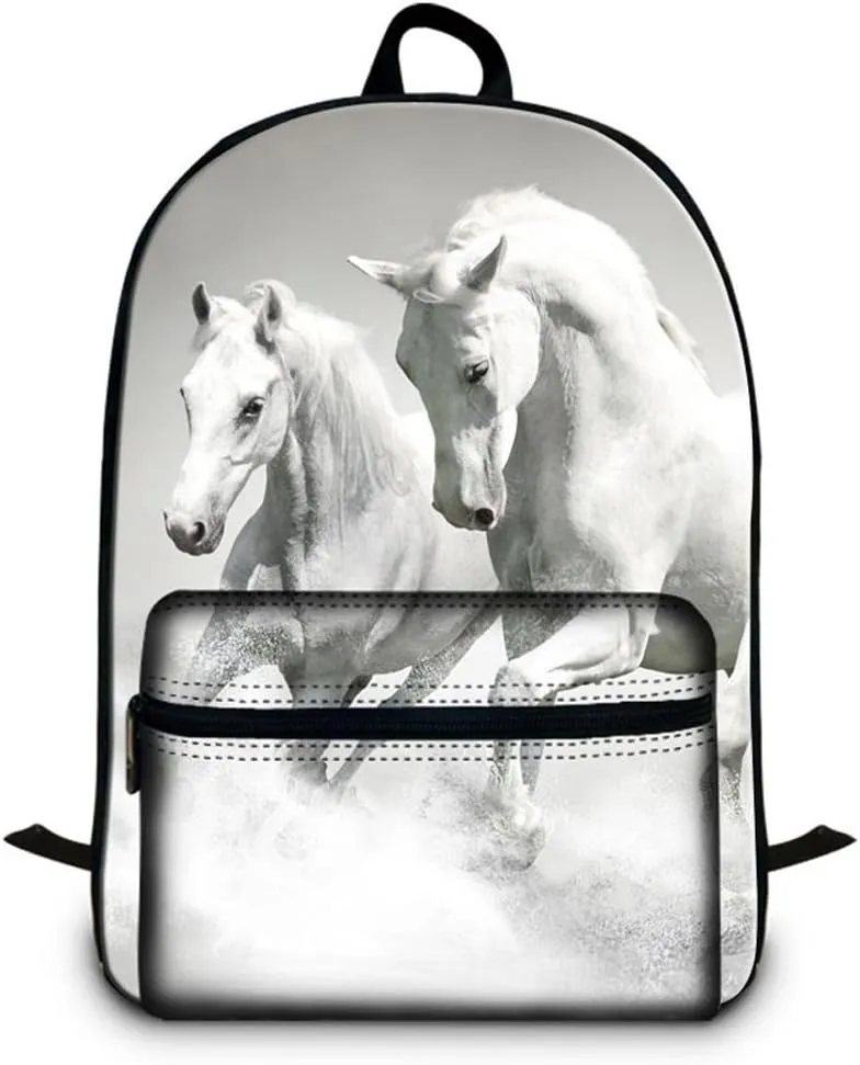 16.5 inch Horse Laptop Backpack Children School Bookbags High Class Back Pack