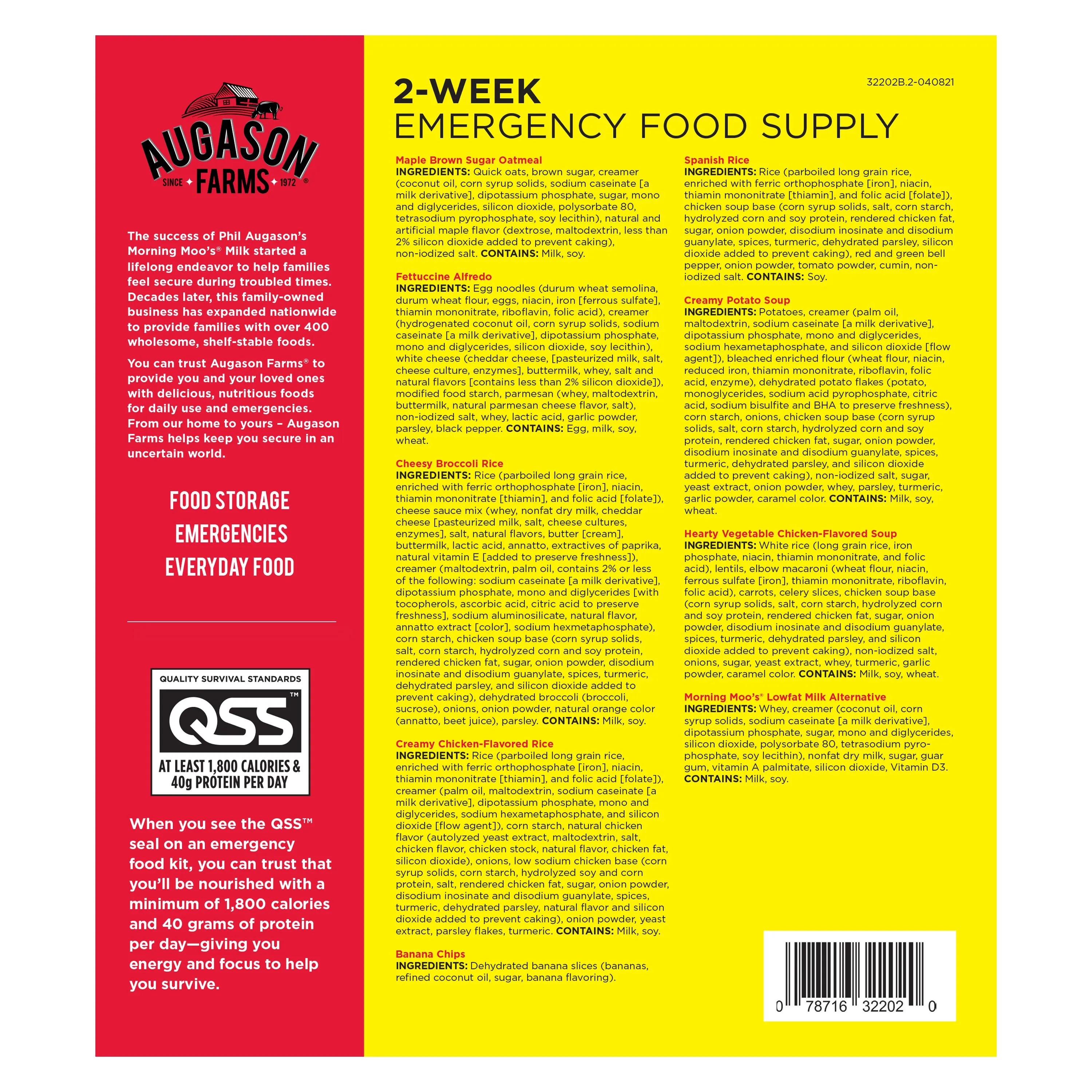 2 Week 1 Person Emergency Food Supply
