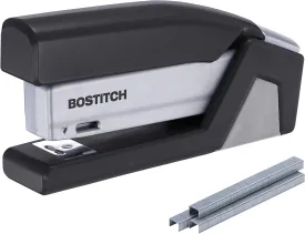 Bostitch Office InJoy Compact Eco-Friendly Stapler, 3-in-1, Reduced Effort, Half Strip, Jam-Free, 20 Sheet Capacity, Black (1510)