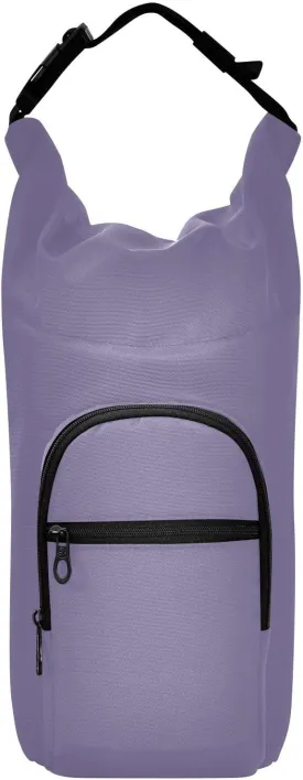 Burbuja Purple Haze Solid Insulated Water Bottle Holder with Phone Pocket Water Bottle Carrier Bag Sling Bag with Adjustable Shoulder Strap for Hiking Camping Fishing