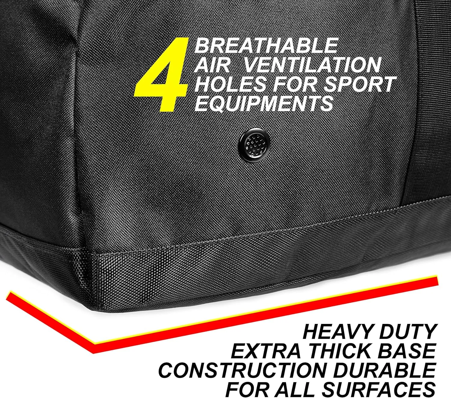 Fitdom 132L 36" Heavy Duty Extra Large Sports Gym Equipment Travel Duffel Bag W/Adjustable Shoulder & Compression Straps. Perfect for Soccer Baseball Basketball Hockey Football Team Coaches & More