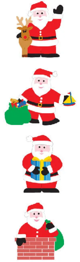 Happy Santa Stickers