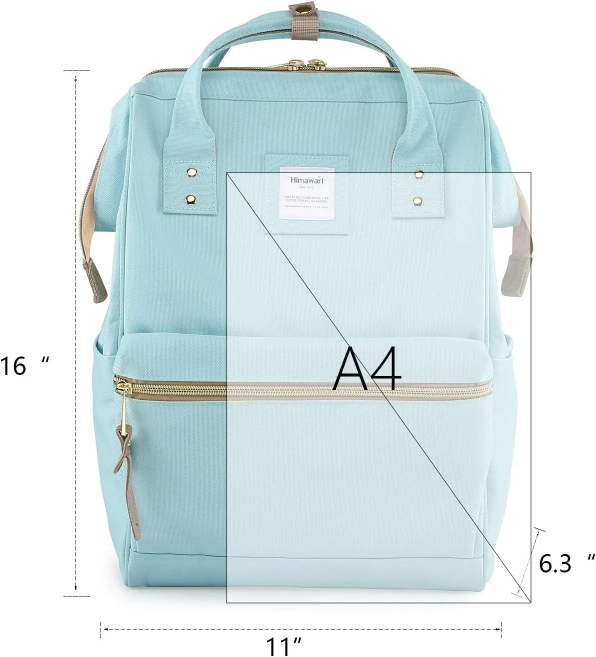 Himawari Travel School Backpack with USB Charging Port 15.6 Inch Doctor Work Bag for Women&Men College Students(XK-02#-USB- L)