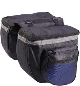 KICHOUSE Double-sided Rear Bike Panniers Seat Bag for Mountain Road Bikes Reflective Strips Multifunctional Large Capacity Fits Rear Racks