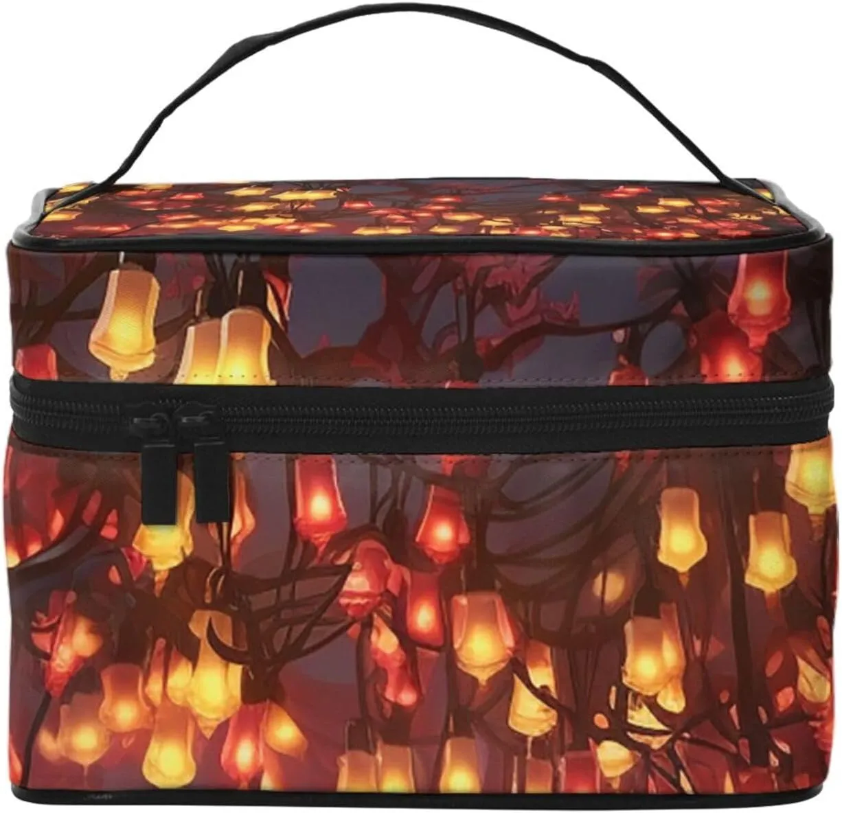 Makeup Bag for Women Cosmetic Bag Travel Toiletry Bag Paper Lantern Make Up Organizer with Handle