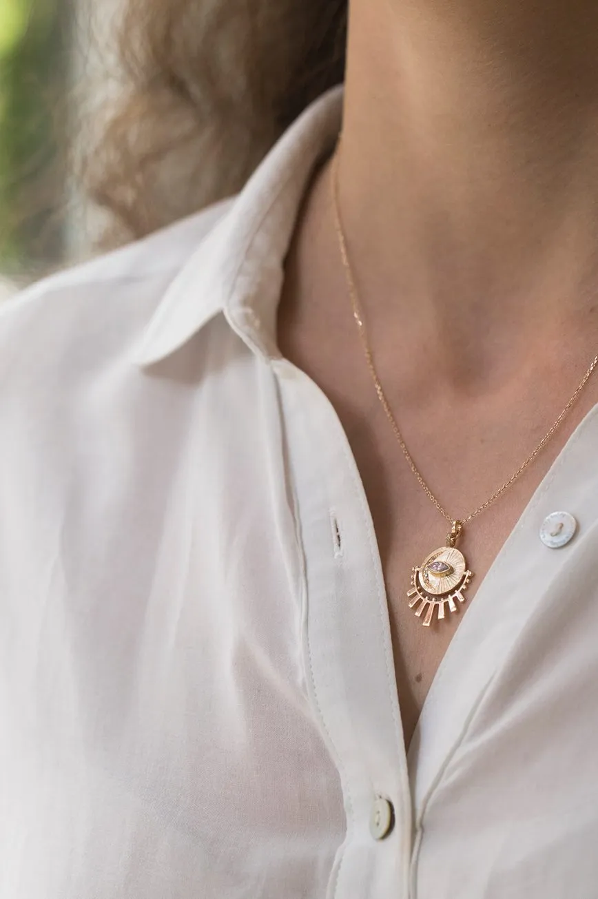 Marquise Diamond and Sunbeams Necklace