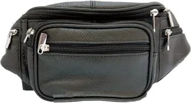 Men's Women's Leather Fanny Pack Waist-Pack Cellphone Holder Crossover Bag