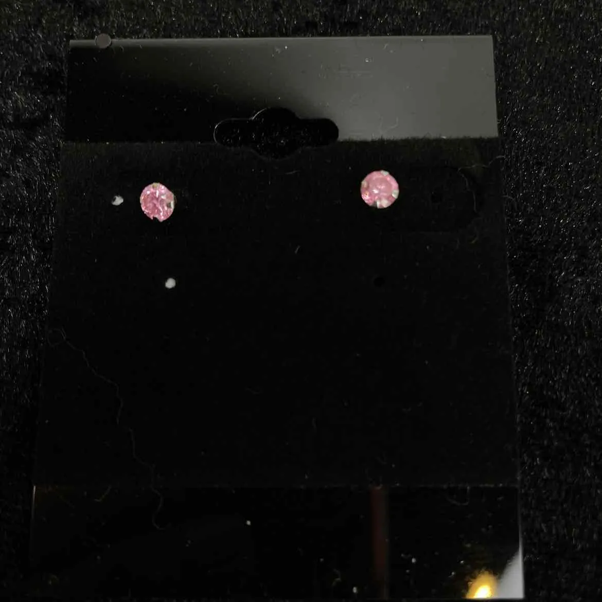 No Brand Pink Stud Earrings, Sterling