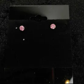 No Brand Pink Stud Earrings, Sterling