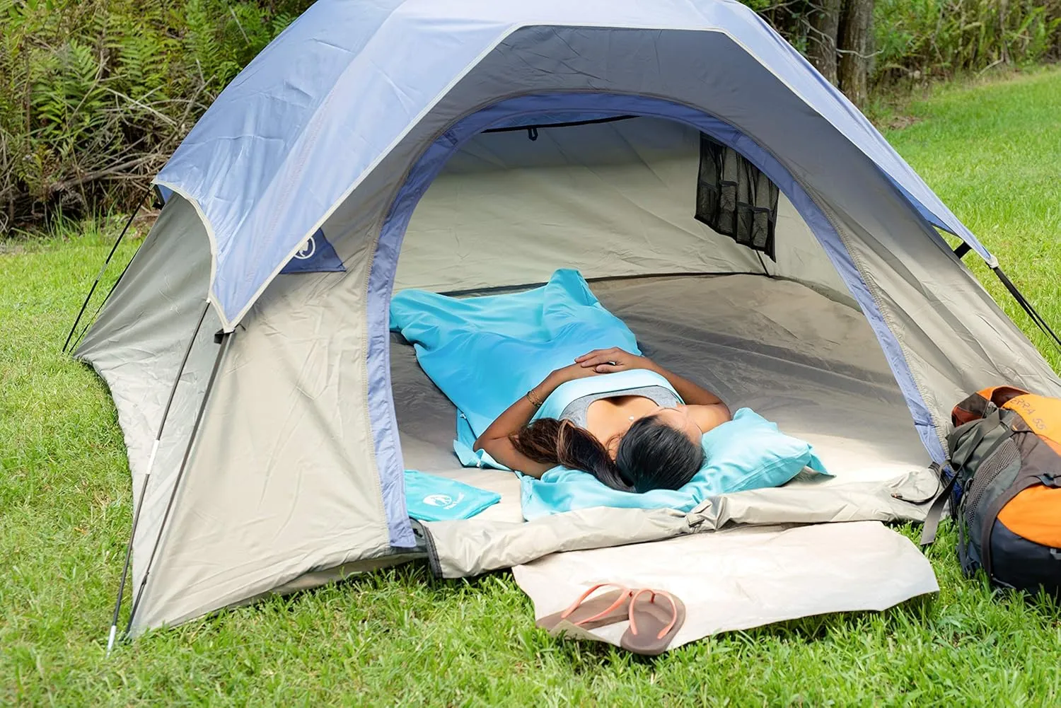 Pike Trail Sleeping Bag Liner  Travel and Camping Sheet, Lightweight and Compact Insert with Full Length Zipper and Guarantee