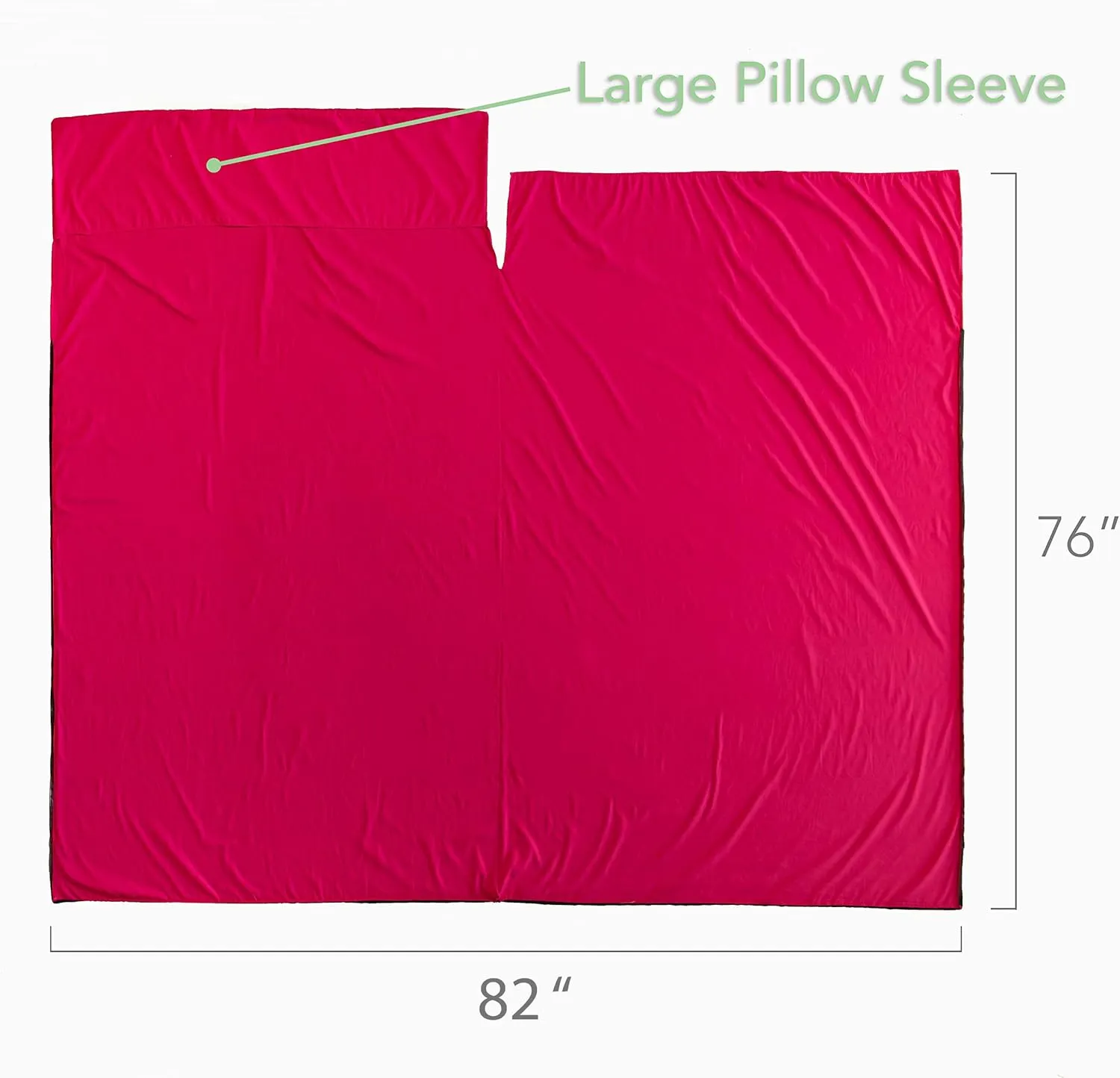 Pike Trail Sleeping Bag Liner  Travel and Camping Sheet, Lightweight and Compact Insert with Full Length Zipper and Guarantee