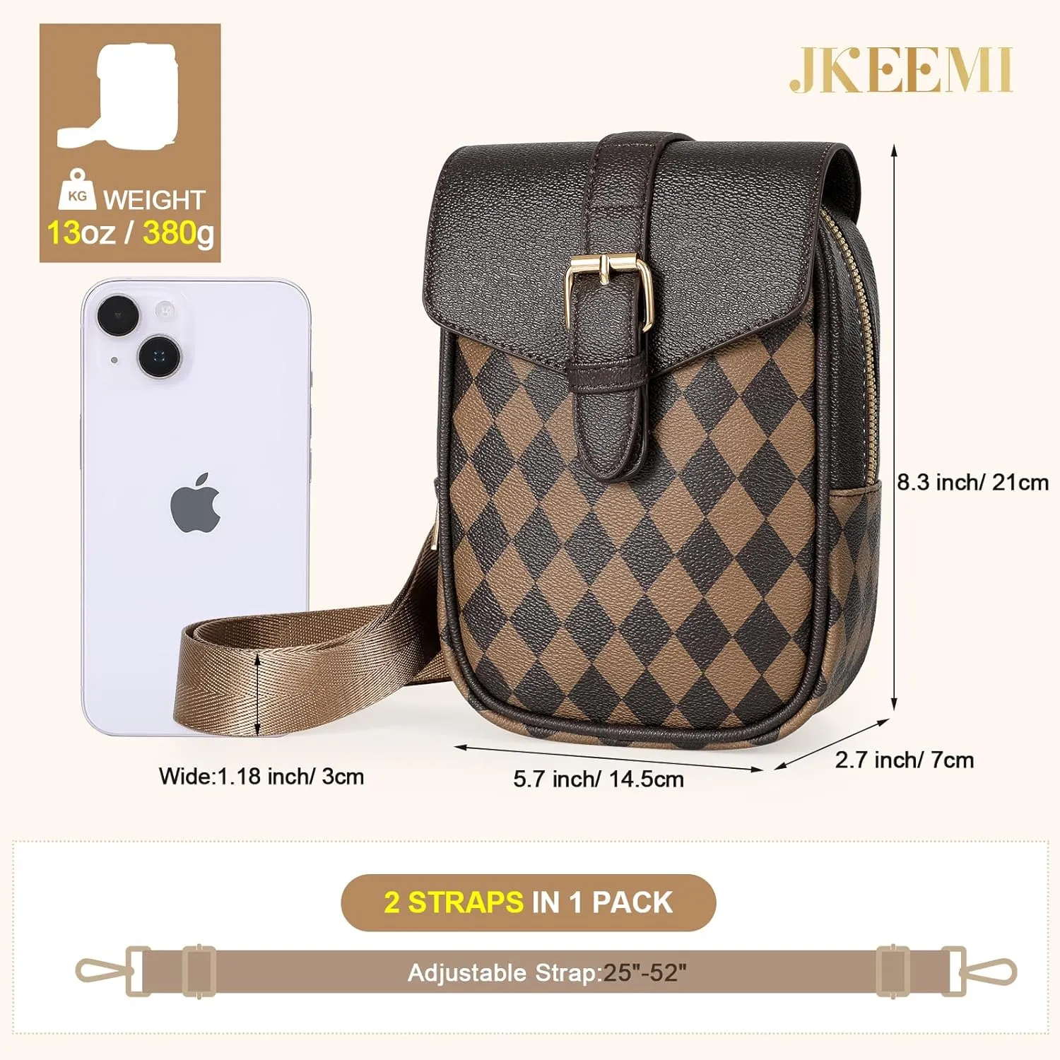 Small Cross Body Bags for Women 2024 Faux Leather 5 Position Wear Fanny Pack Brown Waist Belt Bag for Travel Daily Use