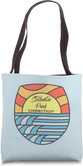 Stillwater Pond Connecticut CT Sunset Vacation Souvenir Tote Bag