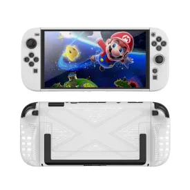 TGDPLUE Switch 2 Slim Case Set with 2 Joycon Thumb Grips, 2 Tempered Glass Screen Protectors, Detachable TPU Shell for Nintendo Switch 2 - Anti-Scratch, Anti-Slip, TV Dock Incompatible (white)