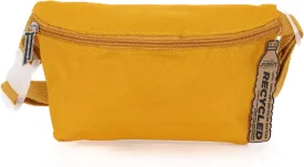 Ultra Slim Fanny Packs for Women  80s/90s Recycled RPET Bum Bag  Unisex Crossbody Waist Belt Bag for Travel, Festivals, Sports & Daily Use  Waist Belt Bag for Women | Mustard