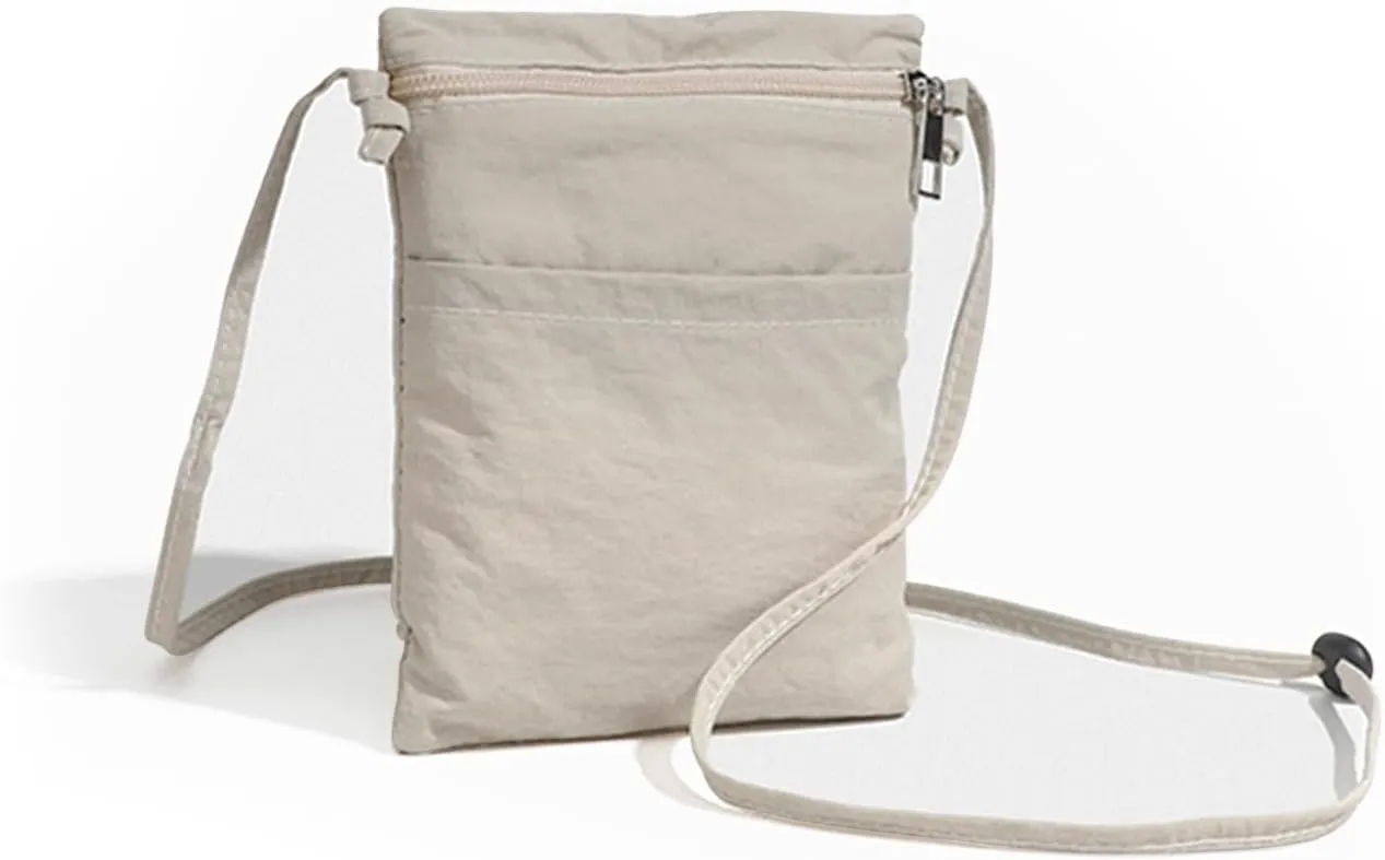 Ultralight Cell Phone Purse - Nylon Small Crossbody Phone Bag with Zipper