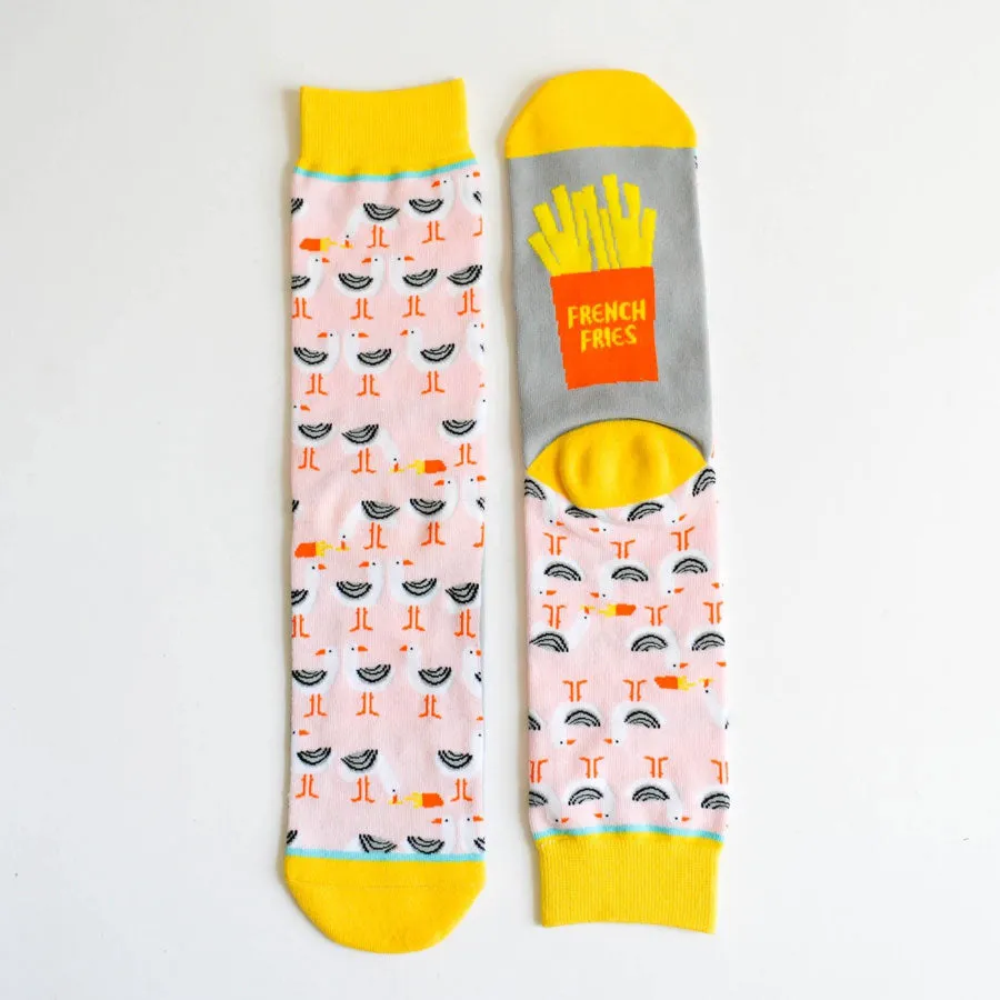 Unisex French Gulls and Sea Fries Socks