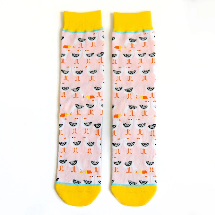 Unisex French Gulls and Sea Fries Socks