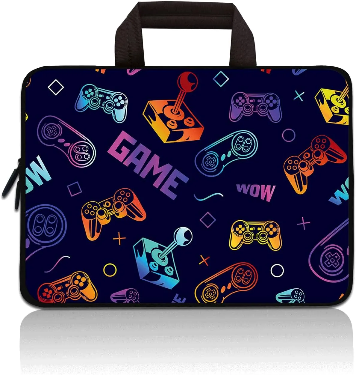 Universal 7~9 inch Kids Tablet Portable Neoprene Zipper Carrying Sleeve Case Bag Fits 7" 8" 8.5" 8.9" 9" iPad Mini 5 4 3 2 1, Galaxy Tab A 8.0 (Game)