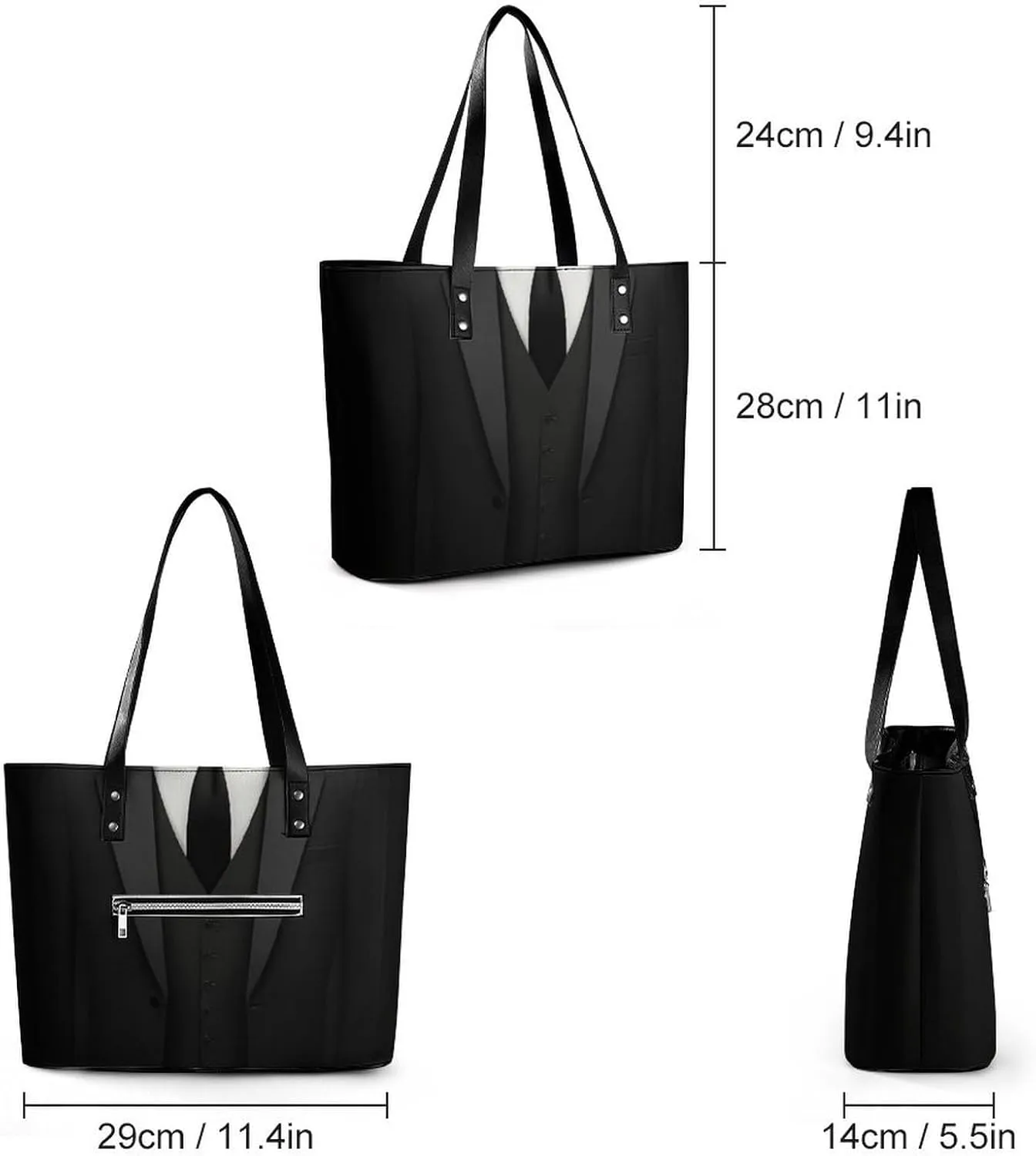 Women's Leather Large Capacity Work Tote Bag Handbags Big Commuter Bag