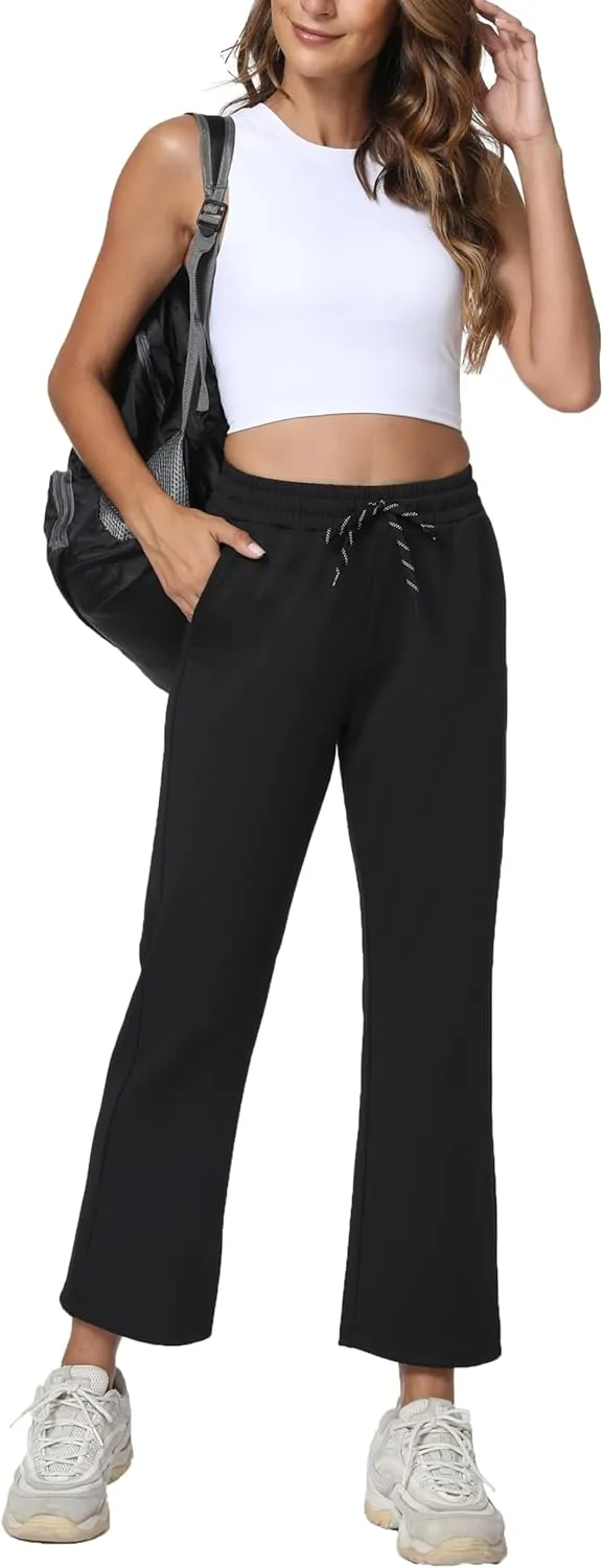 Women's Workout Joggers with Pockets-Quick Dry Athletic Lounge Pants for Hiking Yoga and Running