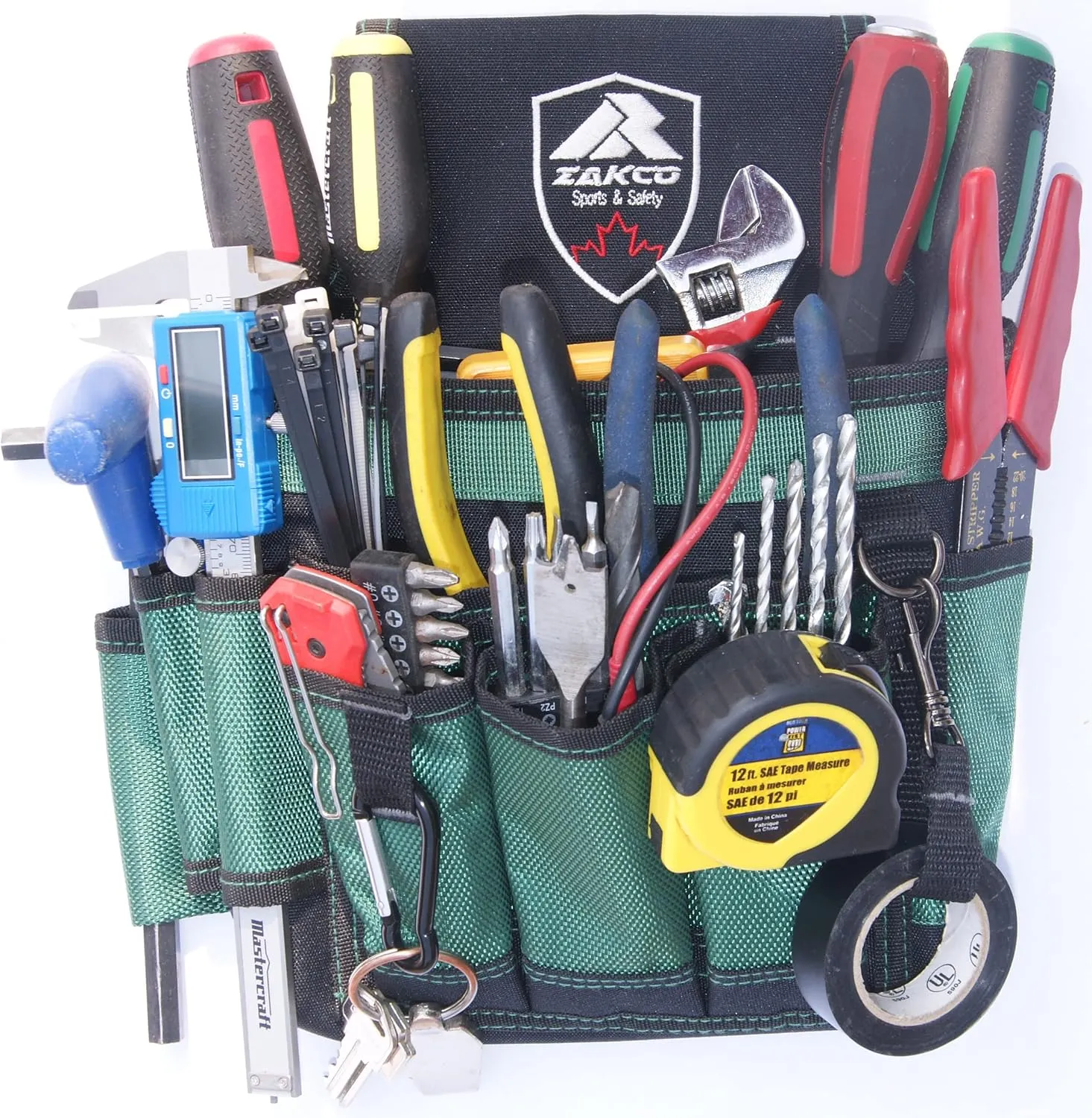 ZAKCO Electrician Tool Pouch, Maintenance Tool Pouch, Utility Tool Holster, Polyester Pouch, Mini Electrician Tool Pouch
